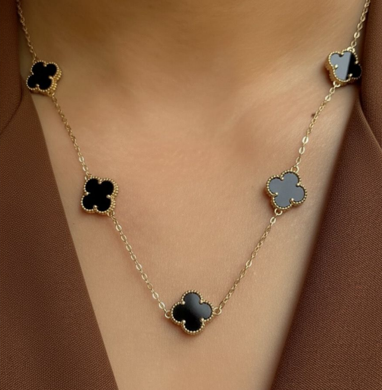 BLACK CLOVER GOLDEN NECKLACE|ANTI TARNISHED