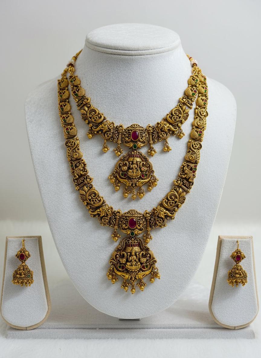 TEMPLE LAKSMI HAARAM BRIDAL SET