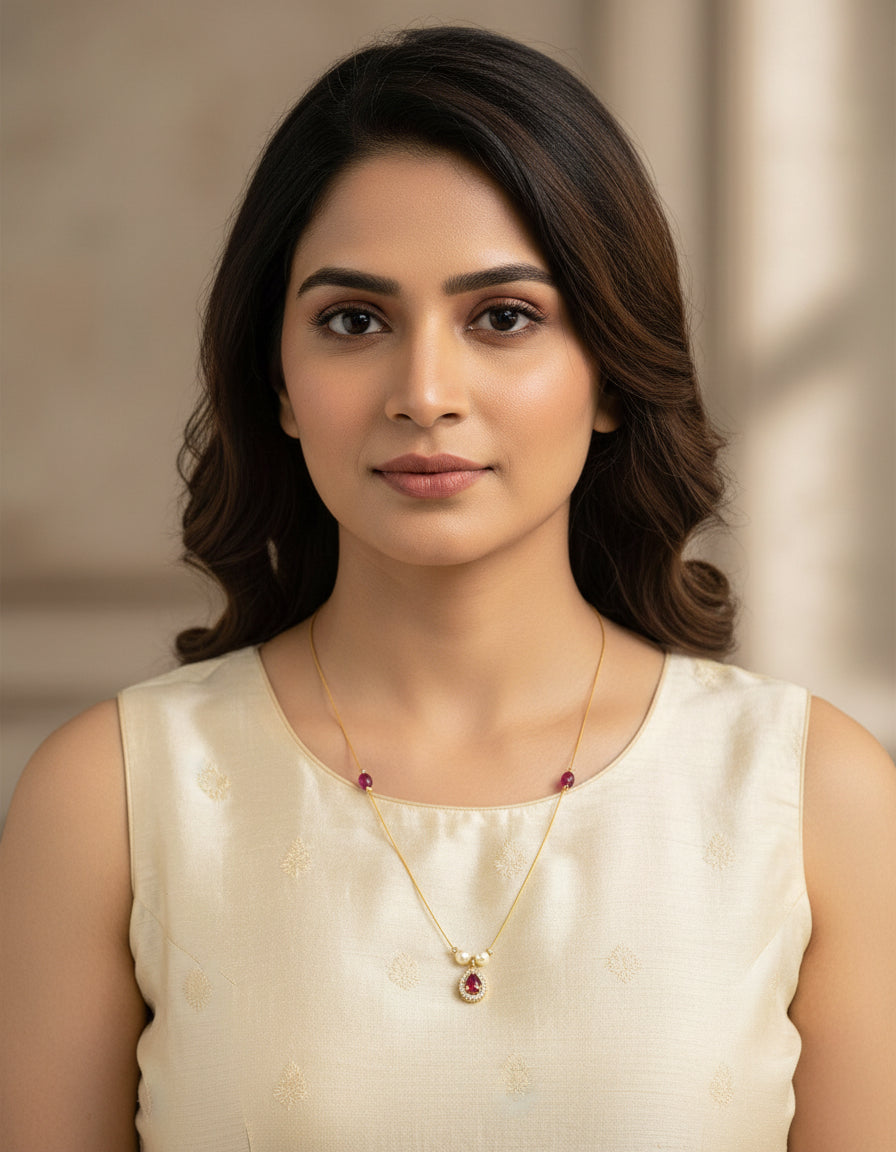 Pearl Teardrop Invisible Chain