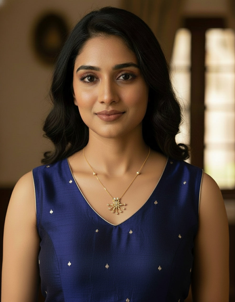 Trendy Flower pendant Invisible Necklace