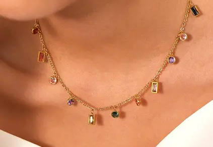 Viral Multi Stone Necklace💎