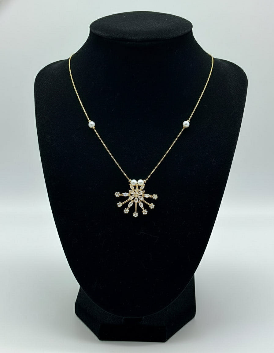 Trendy Flower pendant Invisible Necklace