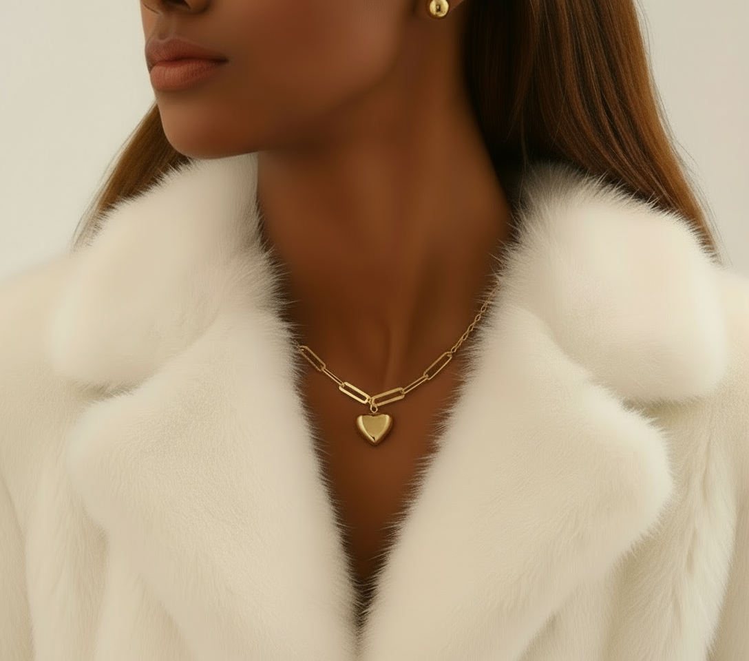 LOVE CHAIN NECKLACE|ANTITARNISHED