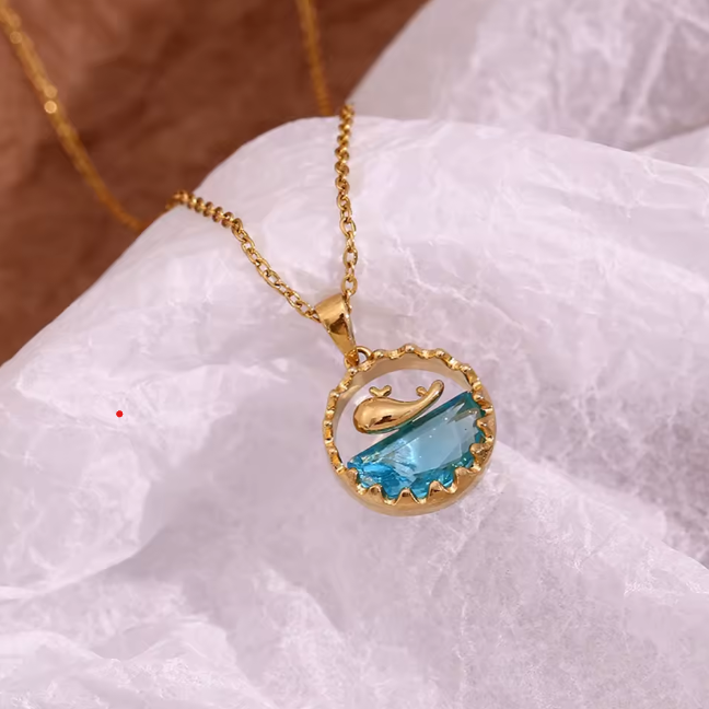 OCEAN PENDANT|ANTI TARNISHED JEWELLERY