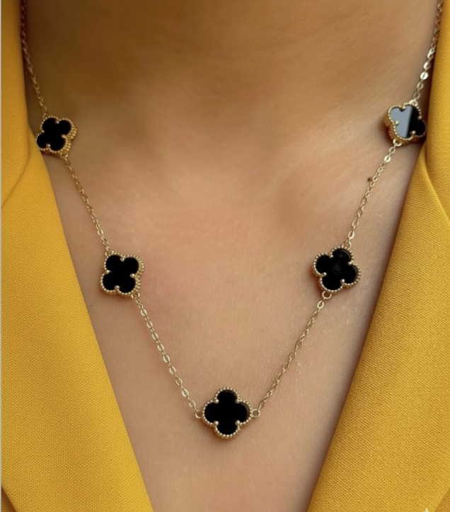 BLACK CLOVER GOLDEN NECKLACE|ANTI TARNISHED
