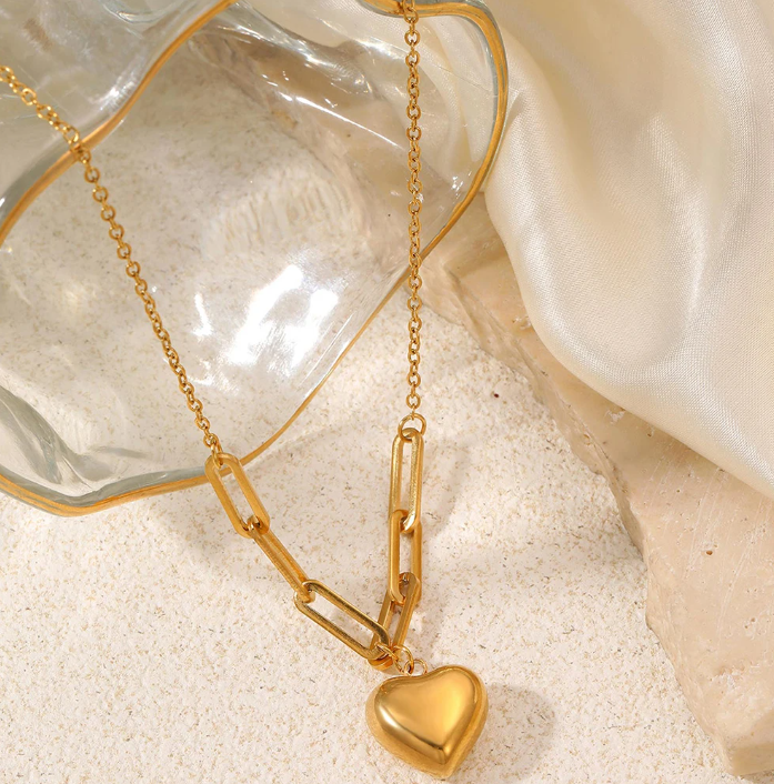 LOVE CHAIN NECKLACE|ANTITARNISHED