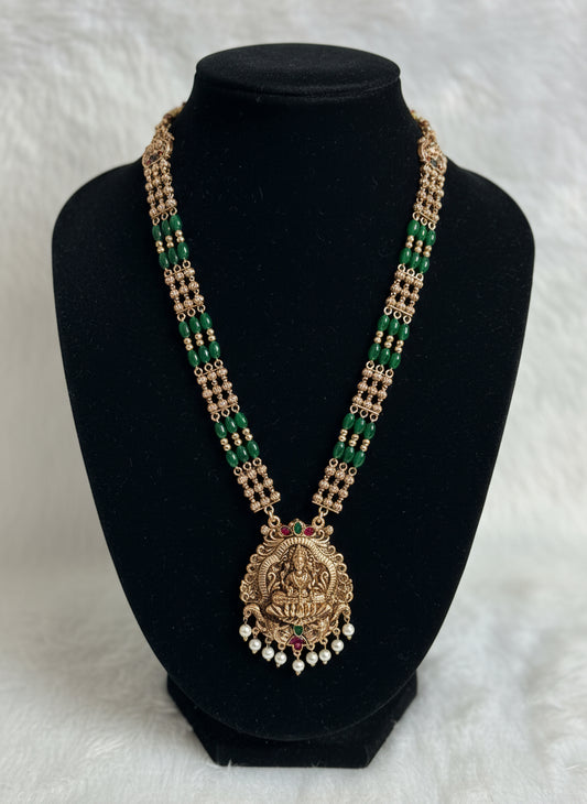 Antique Green Beaded Necklace