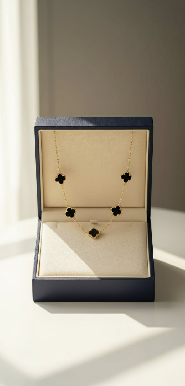 BLACK CLOVER GOLDEN NECKLACE|ANTI TARNISHED